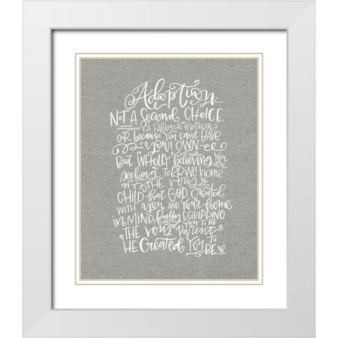 Adoption White Modern Wood Framed Art Print with Double Matting by Wieners, Valerie
