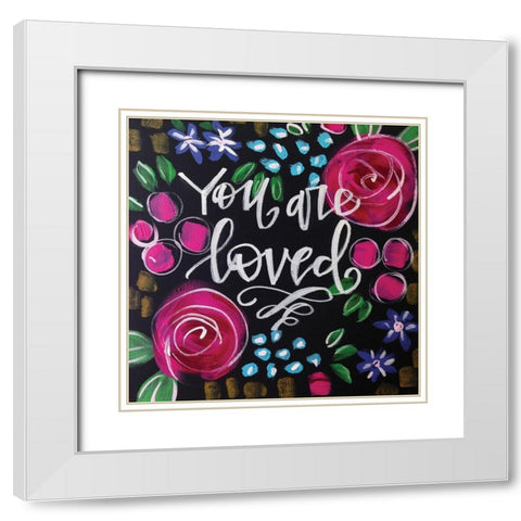You Are Loved White Modern Wood Framed Art Print with Double Matting by Wieners, Valerie