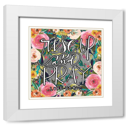 Rise Up White Modern Wood Framed Art Print with Double Matting by Wieners, Valerie