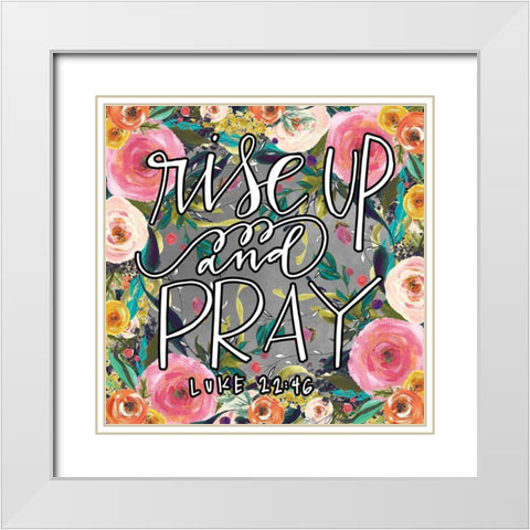 Rise Up White Modern Wood Framed Art Print with Double Matting by Wieners, Valerie