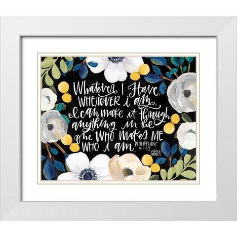 Whatever I Have White Modern Wood Framed Art Print with Double Matting by Wieners, Valerie