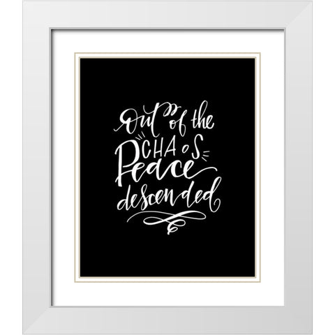 Chaos White Modern Wood Framed Art Print with Double Matting by Wieners, Valerie