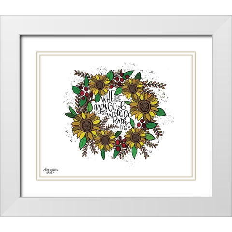 Where You Go White Modern Wood Framed Art Print with Double Matting by Wieners, Valerie