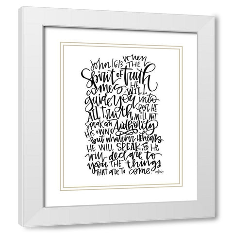 Spirit of Truth BW White Modern Wood Framed Art Print with Double Matting by Wieners, Valerie
