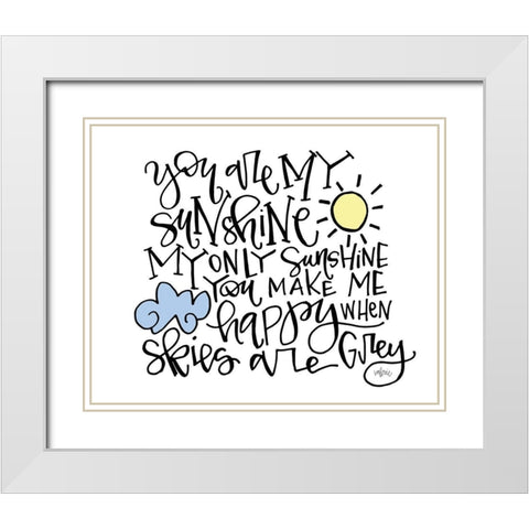 Sunshine White Modern Wood Framed Art Print with Double Matting by Wieners, Valerie