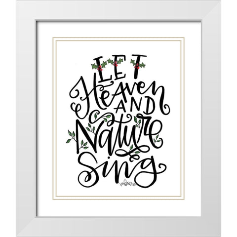 Let Heave and Nature Sing White Modern Wood Framed Art Print with Double Matting by Wieners, Valerie