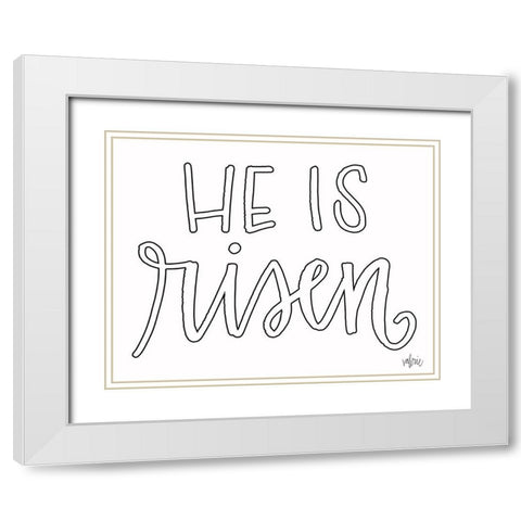 He is Risen White Modern Wood Framed Art Print with Double Matting by Wieners, Valerie