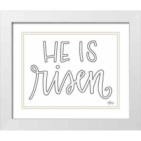 He is Risen White Modern Wood Framed Art Print with Double Matting by Wieners, Valerie