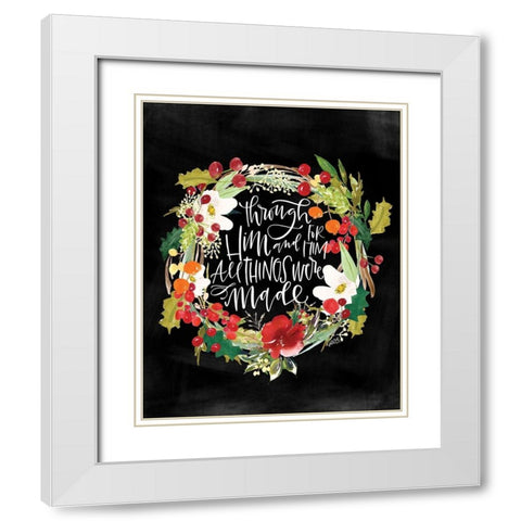 All Things Were Made White Modern Wood Framed Art Print with Double Matting by Wieners, Valerie