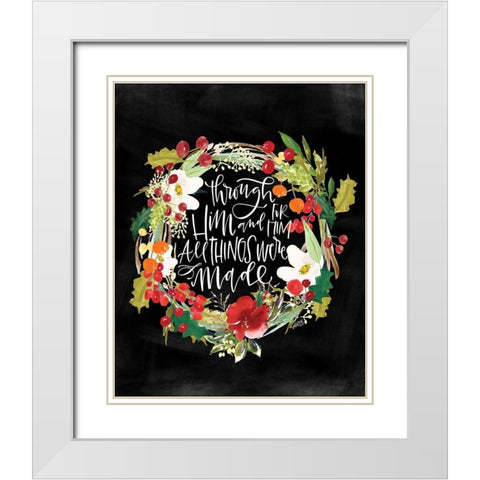 All Things Were Made White Modern Wood Framed Art Print with Double Matting by Wieners, Valerie