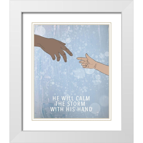 Calm the Storm White Modern Wood Framed Art Print with Double Matting by Wieners, Valerie