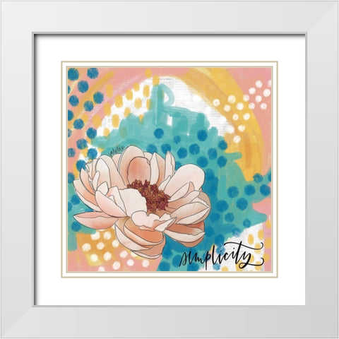 Simplicity White Modern Wood Framed Art Print with Double Matting by Wieners, Valerie