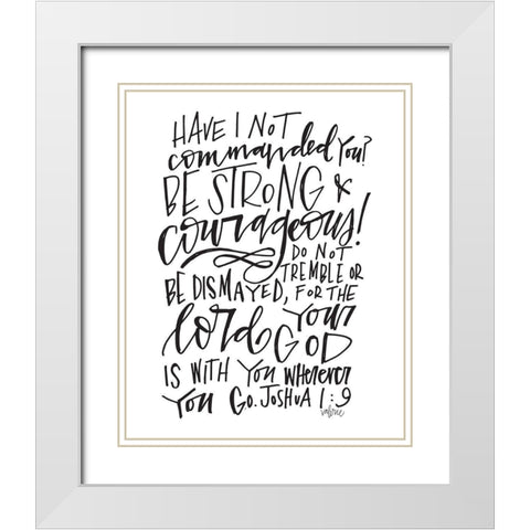 Be Strong - White White Modern Wood Framed Art Print with Double Matting by Wieners, Valerie