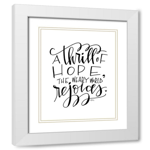 Rejoices White Modern Wood Framed Art Print with Double Matting by Wieners, Valerie