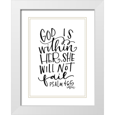 She White Modern Wood Framed Art Print with Double Matting by Wieners, Valerie