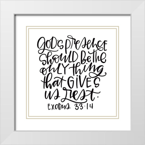 Gods Presence White Modern Wood Framed Art Print with Double Matting by Wieners, Valerie