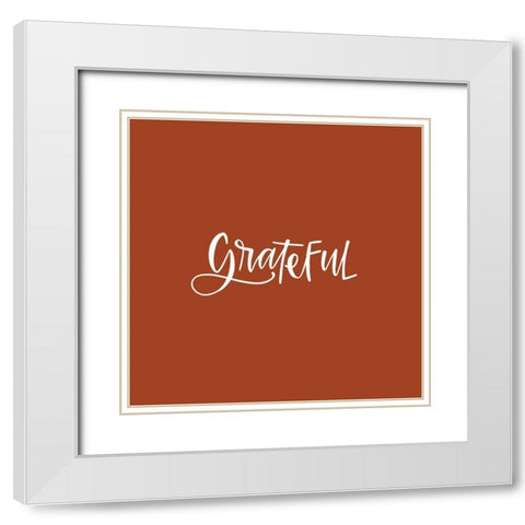 Grateful White Modern Wood Framed Art Print with Double Matting by Wieners, Valerie