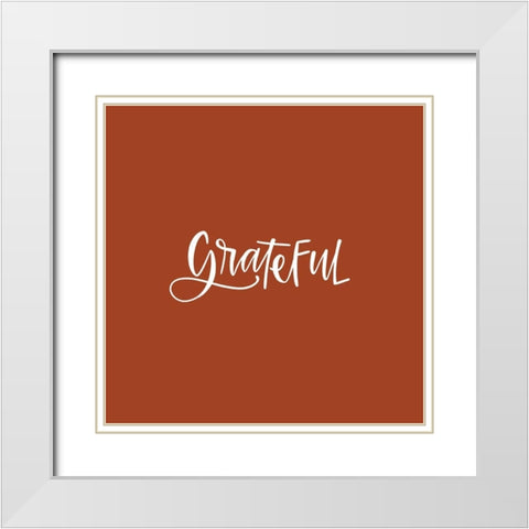 Grateful White Modern Wood Framed Art Print with Double Matting by Wieners, Valerie