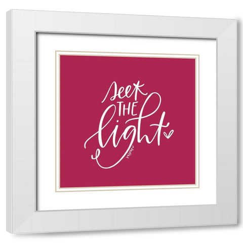 Seek the Light White Modern Wood Framed Art Print with Double Matting by Wieners, Valerie
