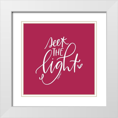 Seek the Light White Modern Wood Framed Art Print with Double Matting by Wieners, Valerie