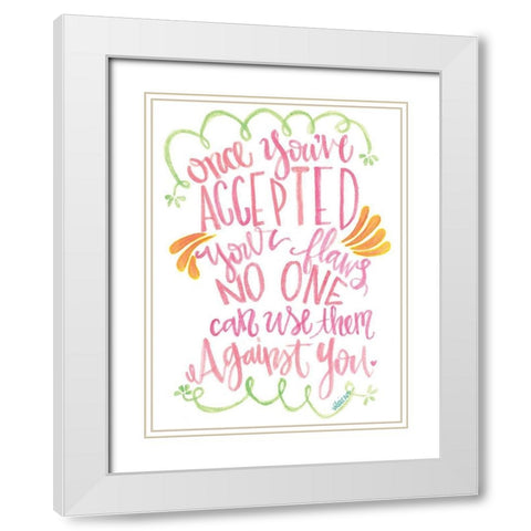 Accepted White Modern Wood Framed Art Print with Double Matting by Wieners, Valerie