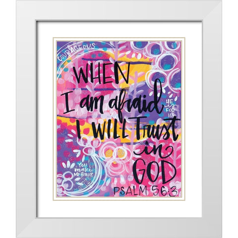 Trust in God White Modern Wood Framed Art Print with Double Matting by Wieners, Valerie