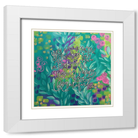 A Purpose White Modern Wood Framed Art Print with Double Matting by Wieners, Valerie