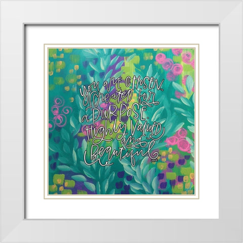 A Purpose White Modern Wood Framed Art Print with Double Matting by Wieners, Valerie