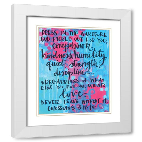 Dress in the Wardrobe White Modern Wood Framed Art Print with Double Matting by Wieners, Valerie