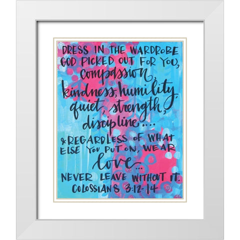 Dress in the Wardrobe White Modern Wood Framed Art Print with Double Matting by Wieners, Valerie