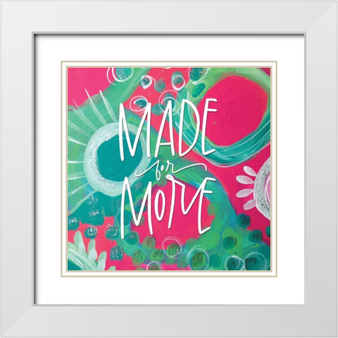 Made for More Green White Modern Wood Framed Art Print with Double Matting by Wieners, Valerie