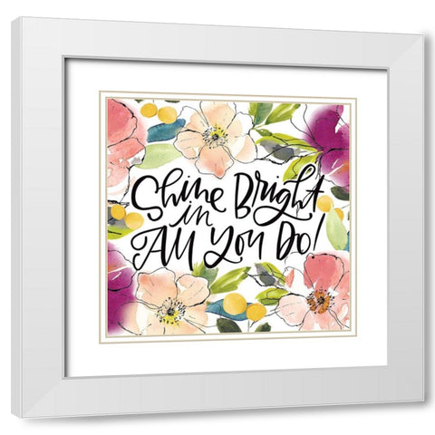 Shine Bright White Modern Wood Framed Art Print with Double Matting by Wieners, Valerie