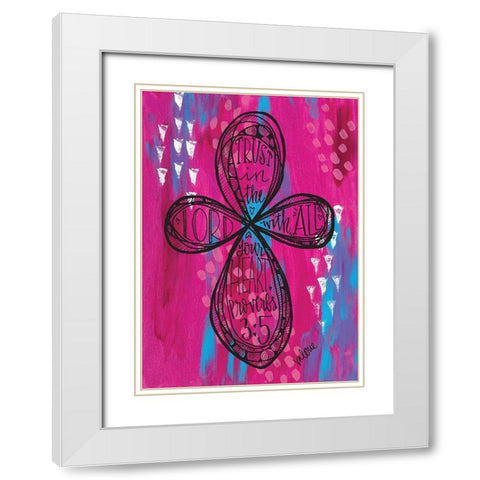 Trust White Modern Wood Framed Art Print with Double Matting by Wieners, Valerie