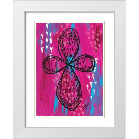 Trust White Modern Wood Framed Art Print with Double Matting by Wieners, Valerie