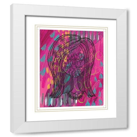 Let the King White Modern Wood Framed Art Print with Double Matting by Wieners, Valerie