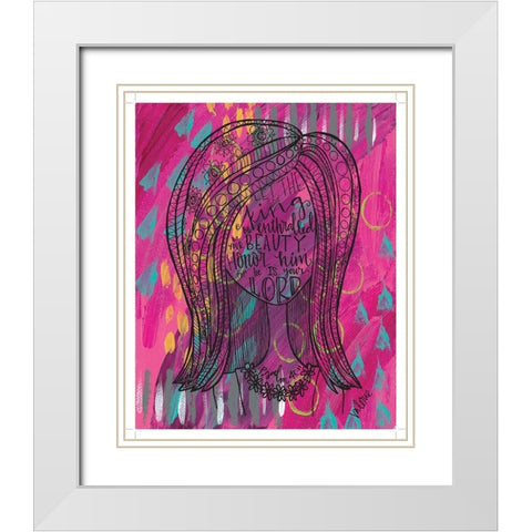 Let the King White Modern Wood Framed Art Print with Double Matting by Wieners, Valerie