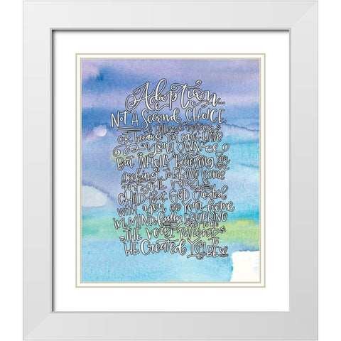 Adoption III White Modern Wood Framed Art Print with Double Matting by Wieners, Valerie
