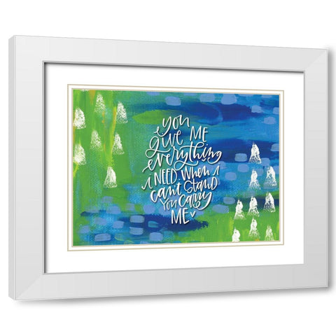 You Give Me White Modern Wood Framed Art Print with Double Matting by Wieners, Valerie