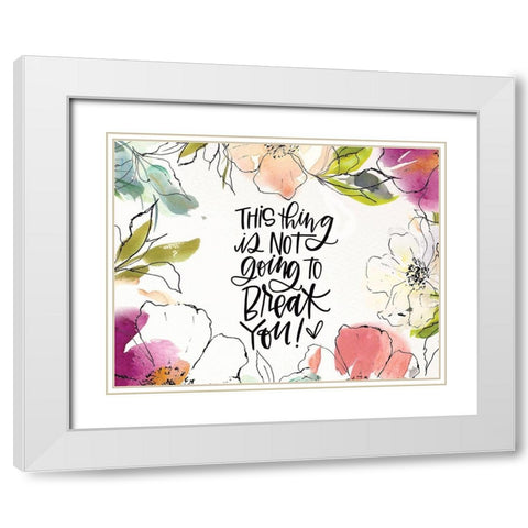 This Thing White Modern Wood Framed Art Print with Double Matting by Wieners, Valerie