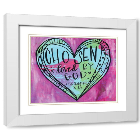 Chosen White Modern Wood Framed Art Print with Double Matting by Wieners, Valerie