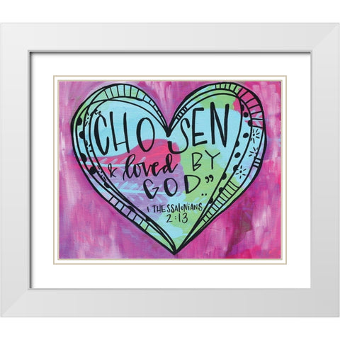 Chosen White Modern Wood Framed Art Print with Double Matting by Wieners, Valerie
