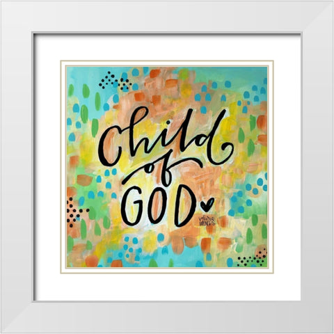 Child of God White Modern Wood Framed Art Print with Double Matting by Wieners, Valerie