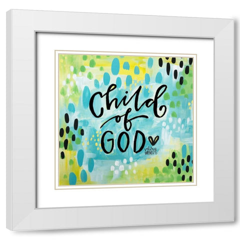 Child of God II White Modern Wood Framed Art Print with Double Matting by Wieners, Valerie