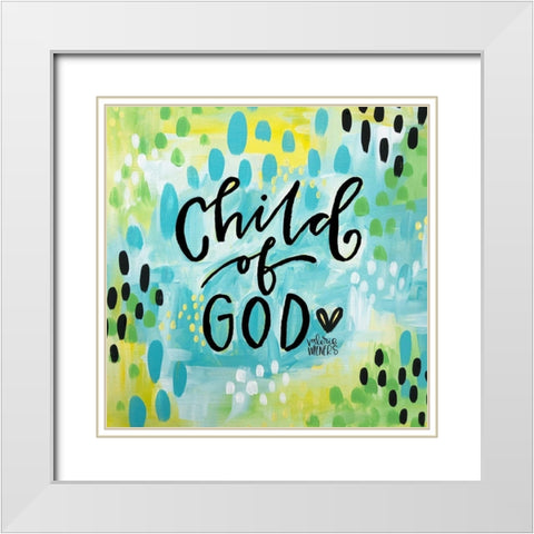 Child of God II White Modern Wood Framed Art Print with Double Matting by Wieners, Valerie