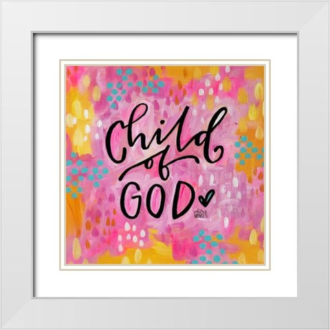 Child of God III White Modern Wood Framed Art Print with Double Matting by Wieners, Valerie