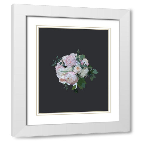 Bouquet I White Modern Wood Framed Art Print with Double Matting by Wieners, Valerie