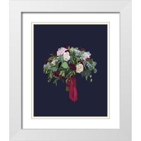 Bouquet III White Modern Wood Framed Art Print with Double Matting by Wieners, Valerie