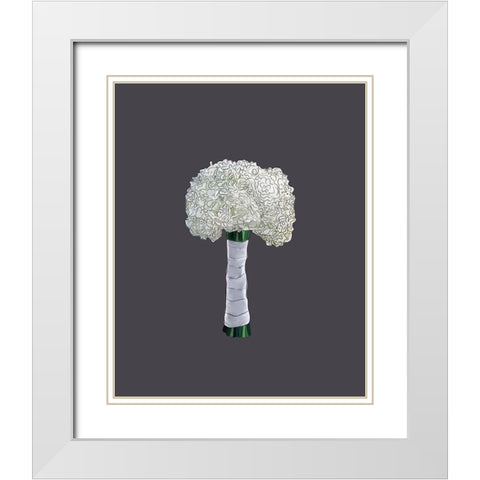 Bouquet IV White Modern Wood Framed Art Print with Double Matting by Wieners, Valerie
