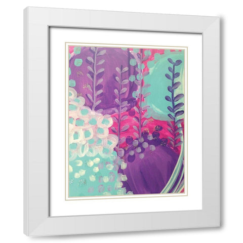 Lavender Abstract White Modern Wood Framed Art Print with Double Matting by Wieners, Valerie