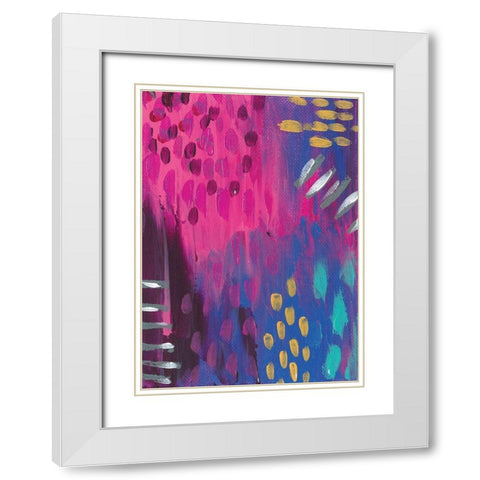Abstract III White Modern Wood Framed Art Print with Double Matting by Wieners, Valerie